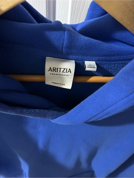 Aritzia Tops - Aritzia Sweatfleece Perfect Fit Blue Hoodie (L)